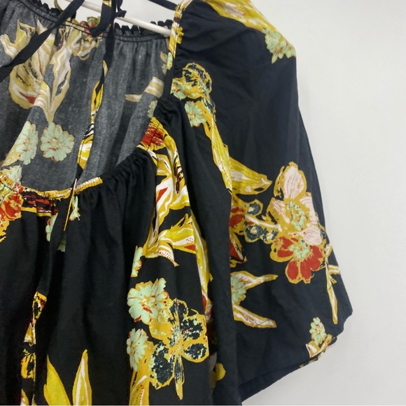 Free People Jodie Printed Black Tunic Floral Medium - Picture 5 of 10